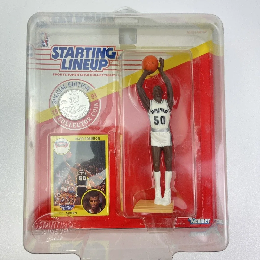 Starting Lineup DAVID ROBINSON Special Edition Fig Card Coin San Antonio Spurs